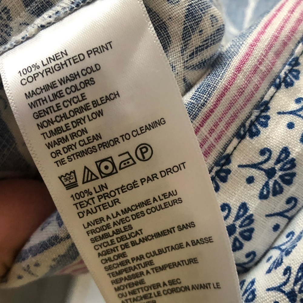 Tommy Bahamas|100% Linen white boho geometric pattern summer dress, like NEW••• - Picture 9 of 12